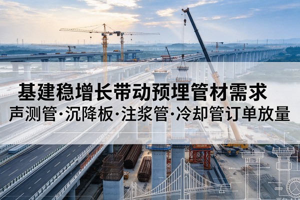 安达基建稳增长带动预埋监测管材需求，声测管、沉降板、注浆管订单持续放量