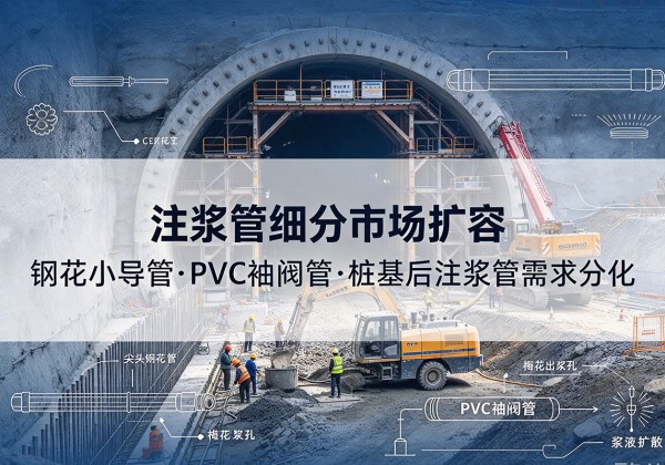 安达注浆管细分市场扩容，隧道钢花小导管、PVC 袖阀管、桩基后注浆管需求分化
